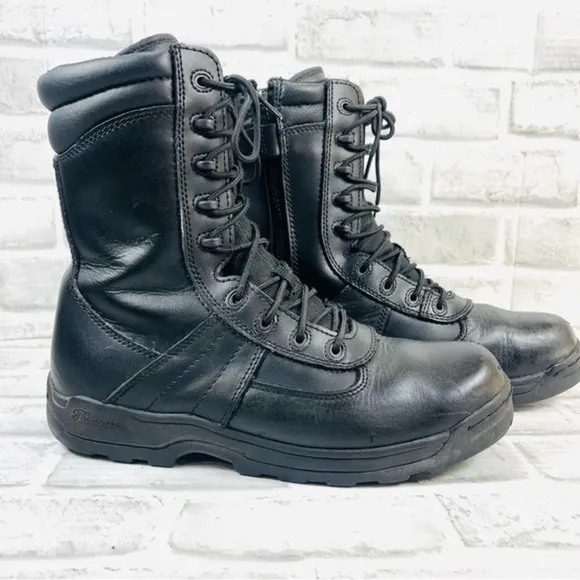 Thorogood Deuce Tactical Men’s 10.5 Black Leather Combat Boots 834-6091