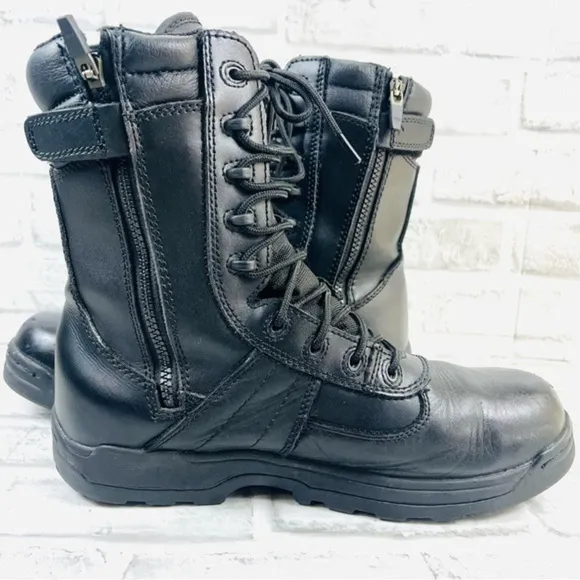 Thorogood Deuce Tactical Men’s 10.5 Black Leather Combat Boots 834-6091