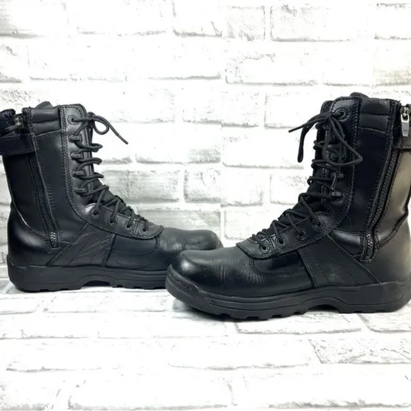 Thorogood Deuce Tactical Men’s 10.5 Black Leather Combat Boots 834-6091