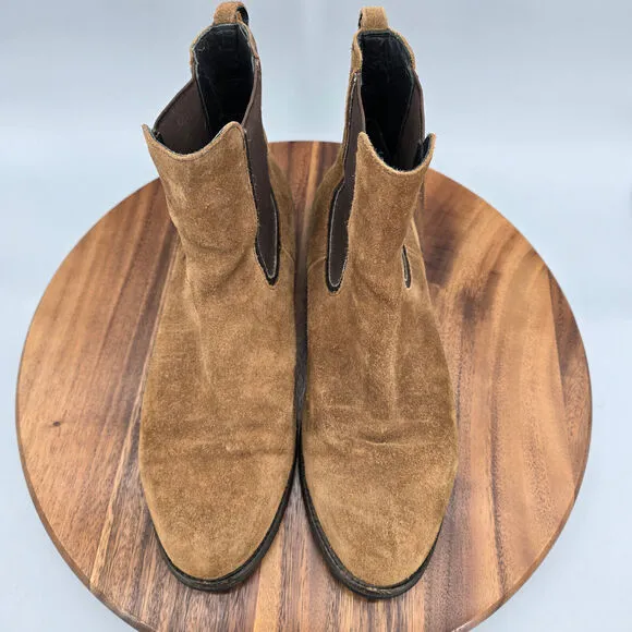Thursday Boots Women's 10.5 Brown Suede Leather Duchess Chelsea Pull On Ankle