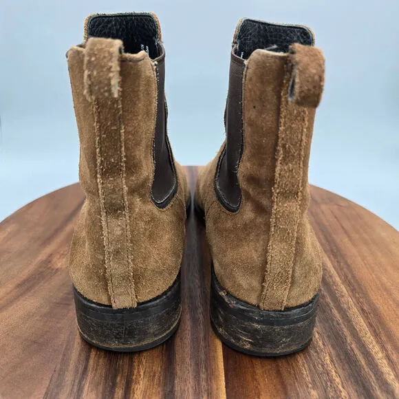 Thursday Boots Women's 10.5 Brown Suede Leather Duchess Chelsea Pull On Ankle