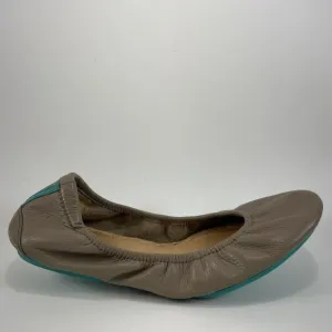 Tieks By Gavrieli Ballet Flats Womens 6 Taupe Leather Slip On Shoes Round Toe