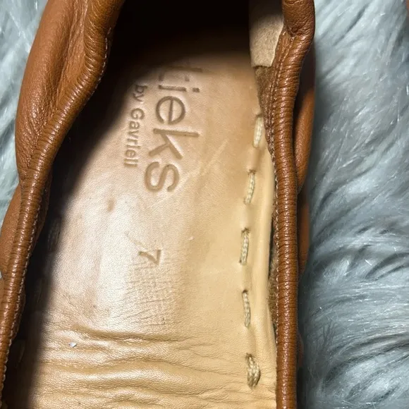 Tieks by Gavrieli Chestnut Leather Slip On Ballet Flats Size