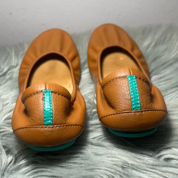 Tieks by Gavrieli Chestnut Leather Slip On Ballet Flats Size