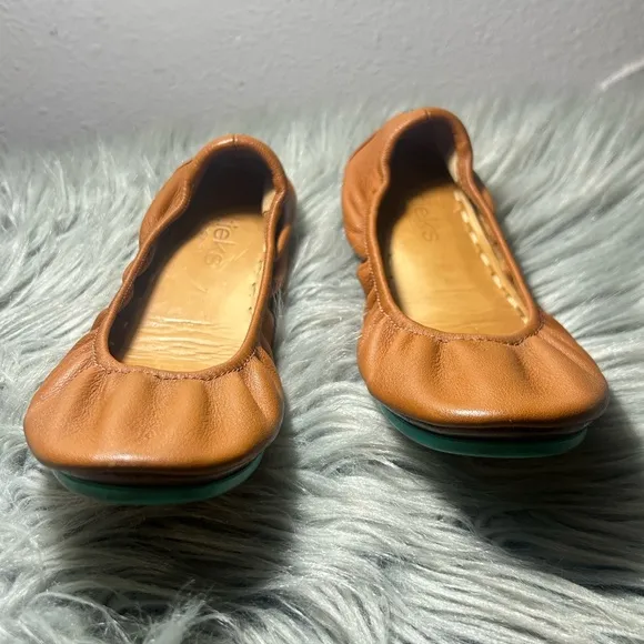 Tieks by Gavrieli Chestnut Leather Slip On Ballet Flats Size
