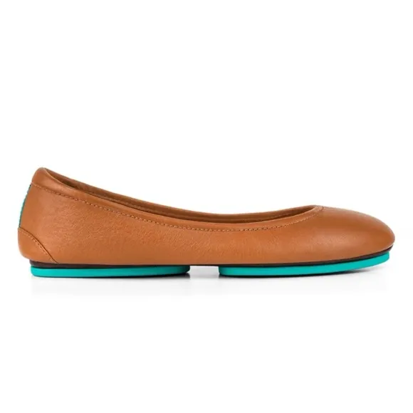 Tieks by Gavrieli Chestnut Leather Slip On Ballet Flats Size