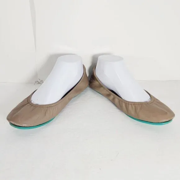 Tieks by Gavrieli Women's Size US 8 Taupe Leather Slip On Ballet Flats