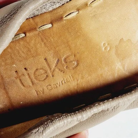 Tieks by Gavrieli Women's Size US 8 Taupe Leather Slip On Ballet Flats