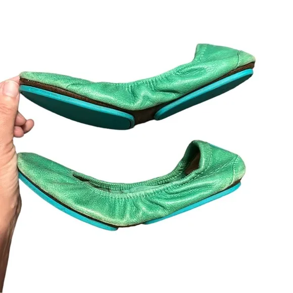 Tieks Green Ballet Flats Size 6 Comfy Staple Slip On