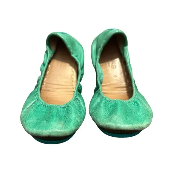 Tieks Green Ballet Flats Size 6 Comfy Staple Slip On