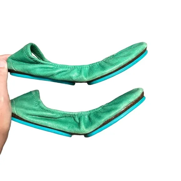Tieks Green Ballet Flats Size 6 Comfy Staple Slip On