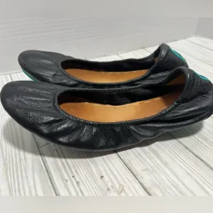 Tieks | Women's Matte Black Leather Slip On Ballet Flats Size 8