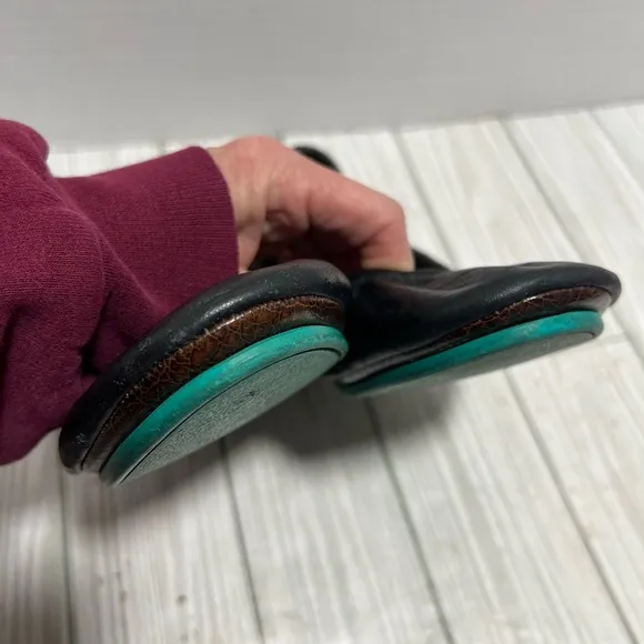 Tieks | Women's Matte Black Leather Slip On Ballet Flats Size 8