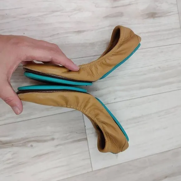 Tieks Ballet Flats Slip On Camel Tan Womens Shoes Size 7.