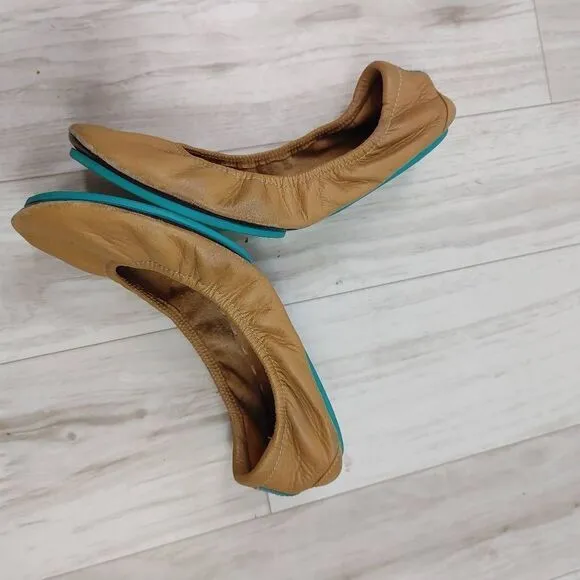 Tieks Ballet Flats Slip On Camel Tan Womens Shoes Size 7.