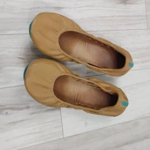 Tieks Ballet Flats Slip On Camel Tan Womens Shoes Size 7.