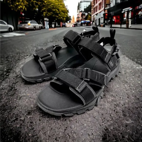 Timberland Black Garrison Trail Strap Sandals A2E4G Mens 10 New Fast Shipping