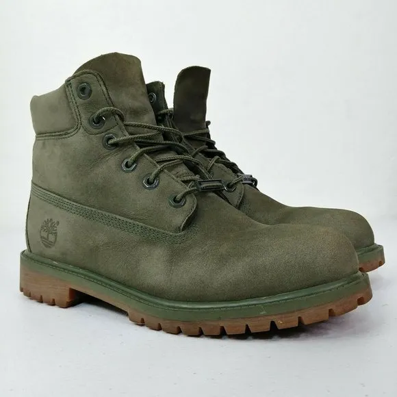 Timberland Boots Color Olive / Military Green Youth / Boys Size 6.5