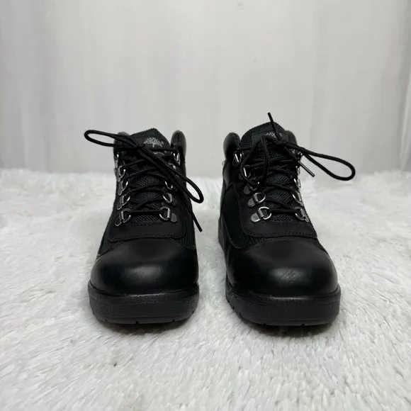 TIMBERLAND / Field Boot all black leather lace up combat boots / 5.5
