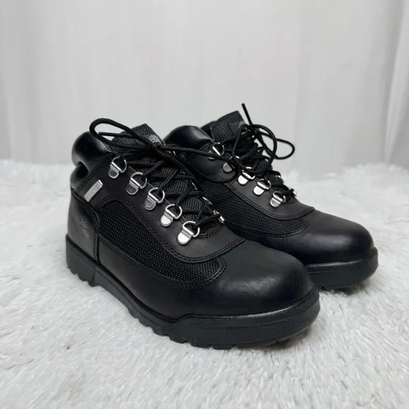 TIMBERLAND / Field Boot all black leather lace up combat boots / 5.5