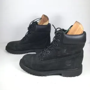 Timberland Grade School 6-Inch Boot Black Size 5.5