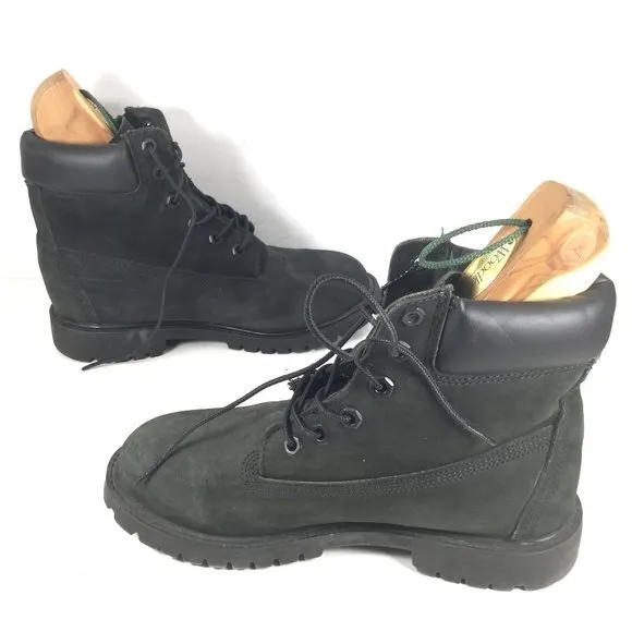 Timberland Grade School 6-Inch Boot Black Size 5.5
