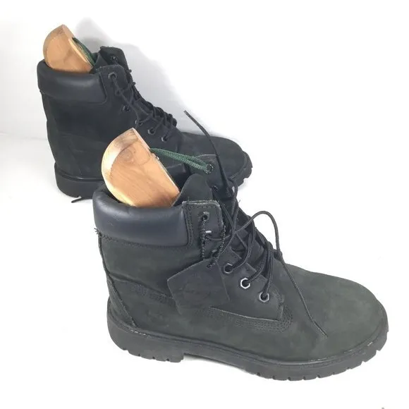 Timberland Grade School 6-Inch Boot Black Size 5.5
