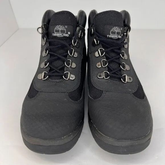 Timberland Helcor Mens 243330 Black Canvas Mid Top Size 6 Hiking Boots