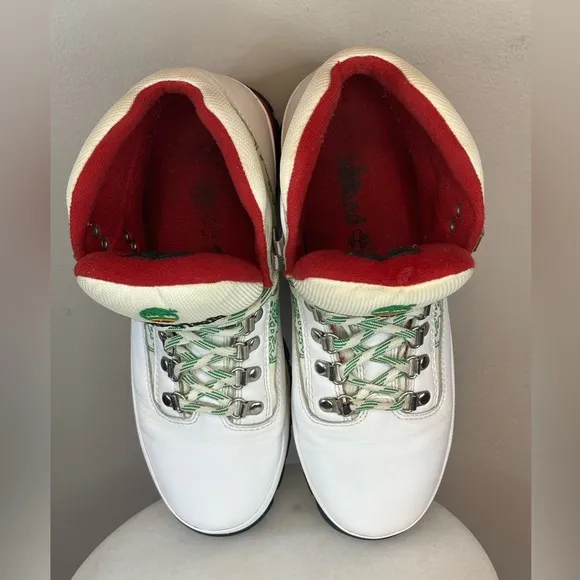 TIMBERLAND Jamaica Bob Marley Boot White/Red/Green Euro‎ Hiker Men's Size 8 Rare