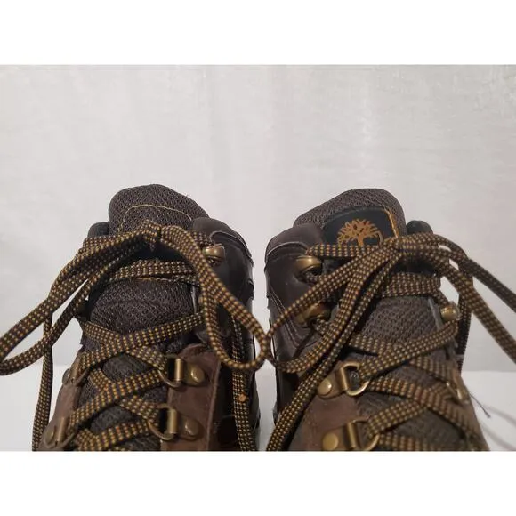Timberland Mens Mt Maddsen Mid Waterproof Hiking Boots Size 9 Brown Leather