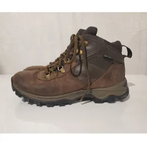 Timberland Mens Mt Maddsen Mid Waterproof Hiking Boots Size 9 Brown Leather
