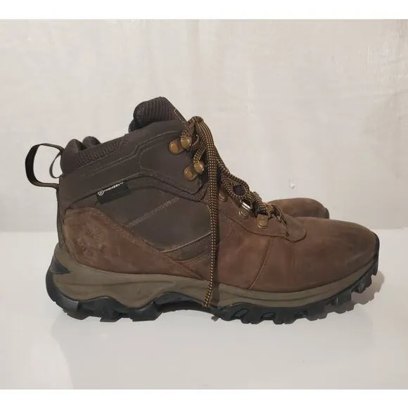 Timberland Mens Mt Maddsen Mid Waterproof Hiking Boots Size 9 Brown Leather