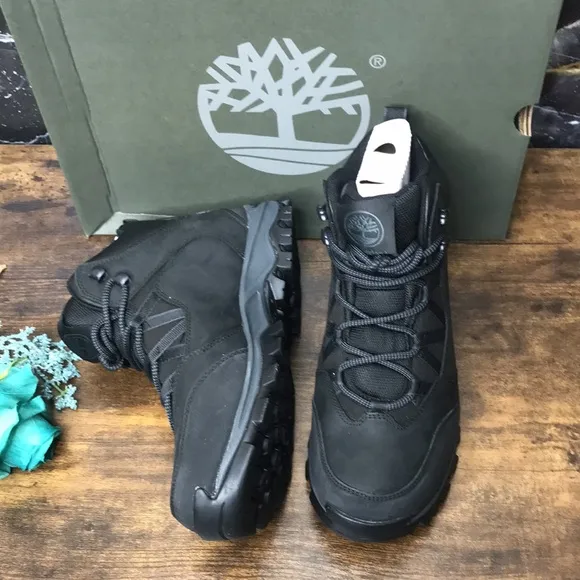 Timberland Mens Mt. Major II Mid Waterpr Black Full Grain 7M