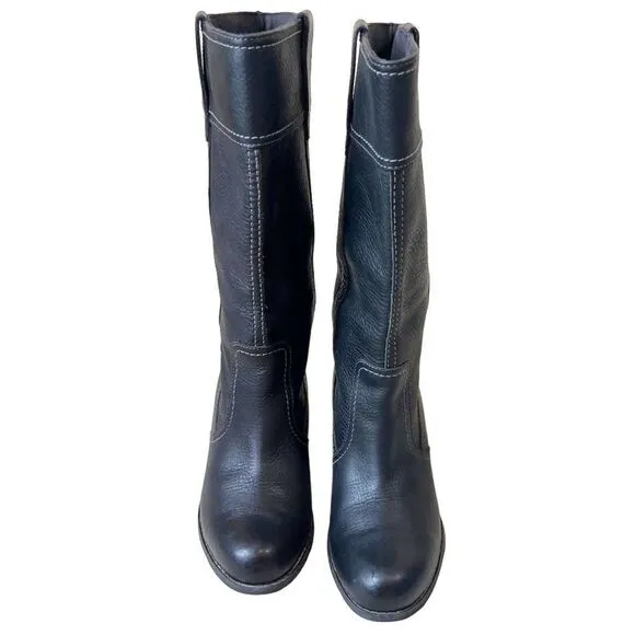 Timberland Rudston Earthkeepers Black Leather Waterproof Pull On Boots
