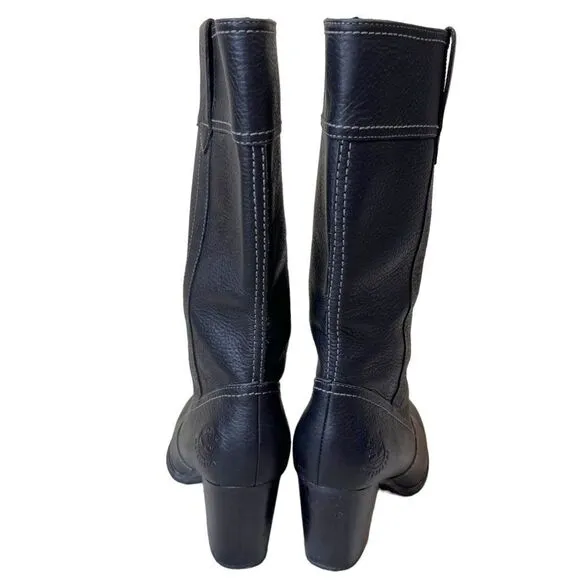 Timberland Rudston Earthkeepers Black Leather Waterproof Pull On Boots