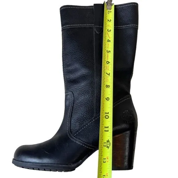 Timberland Rudston Earthkeepers Black Leather Waterproof Pull On Boots
