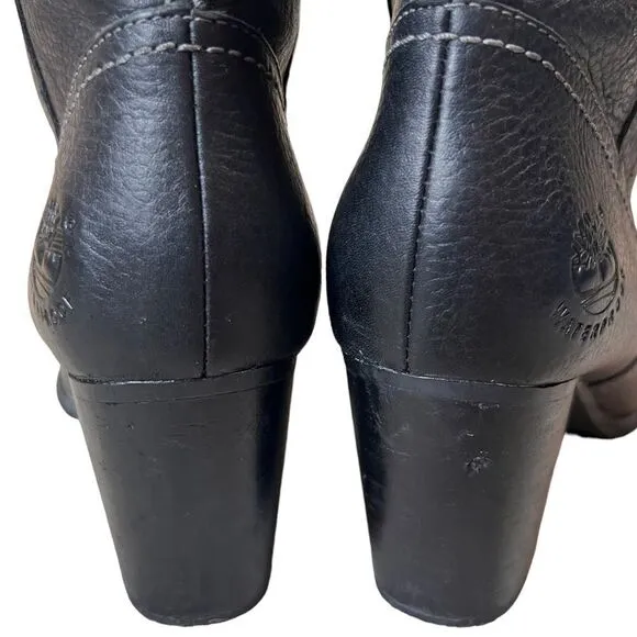 Timberland Rudston Earthkeepers Black Leather Waterproof Pull On Boots