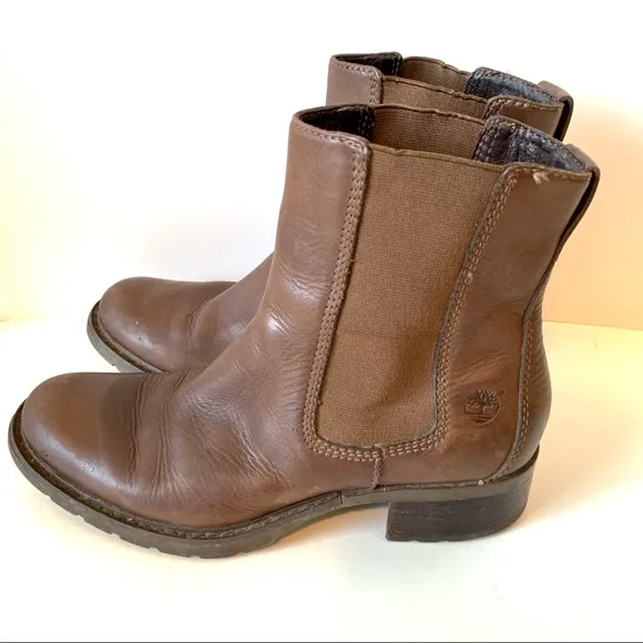 TIMBERLAND Sienna High Pull On Leather Boots—SZ. 9