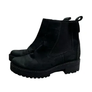 Timberland Women's Courmayeur Valley Chelsea Black Heeled Pull On Boots - 7.5
