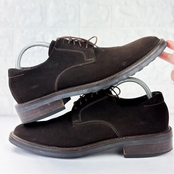 To Boot New York Adam Derrick Felix Derby Brown Suede Oxford Shoes Sz Men US 8.5