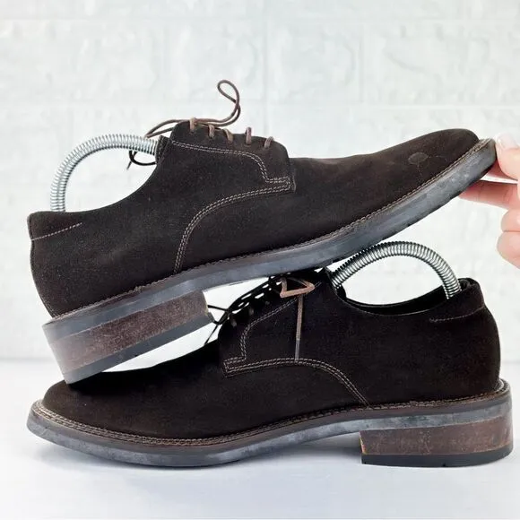 To Boot New York Adam Derrick Felix Derby Brown Suede Oxford Shoes Sz Men US 8.5