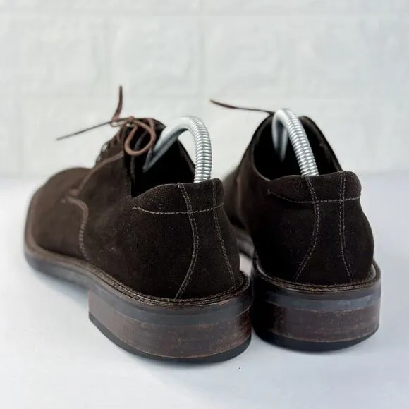 To Boot New York Adam Derrick Felix Derby Brown Suede Oxford Shoes Sz Men US 8.5