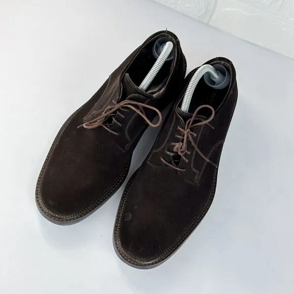 To Boot New York Adam Derrick Felix Derby Brown Suede Oxford Shoes Sz Men US 8.5