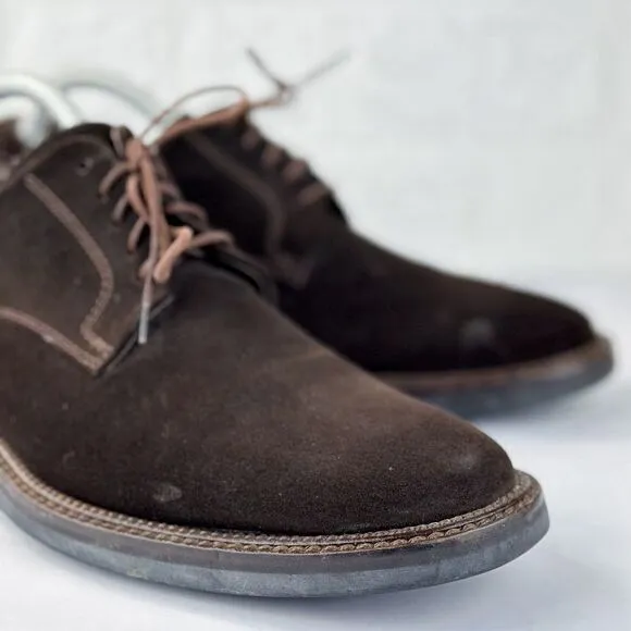 To Boot New York Adam Derrick Felix Derby Brown Suede Oxford Shoes Sz Men US 8.5