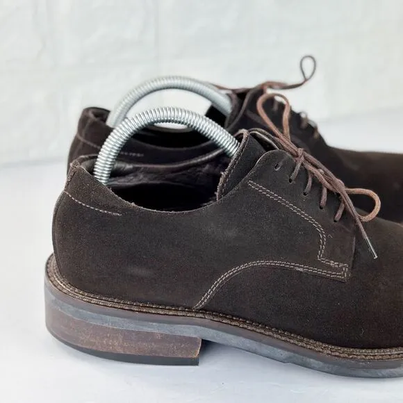 To Boot New York Adam Derrick Felix Derby Brown Suede Oxford Shoes Sz Men US 8.5