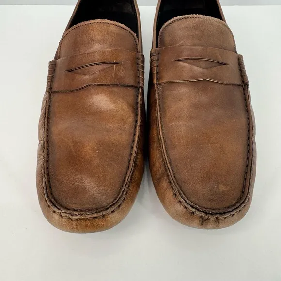 To Boot New York Adam Derrick Tan Leather Driving Shoe Loafers Sz 12 Minimalist