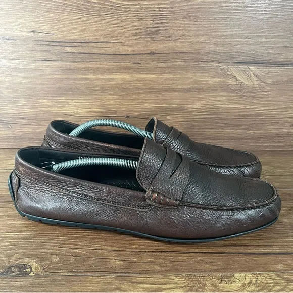 To Boot New York Brown Leather Penny Loafers Men’s Size 12 Shoes Slip-On