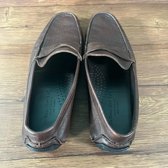 To Boot New York Brown Leather Penny Loafers Men’s Size 12 Shoes Slip-On