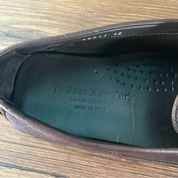 To Boot New York Brown Leather Penny Loafers Men’s Size 12 Shoes Slip-On