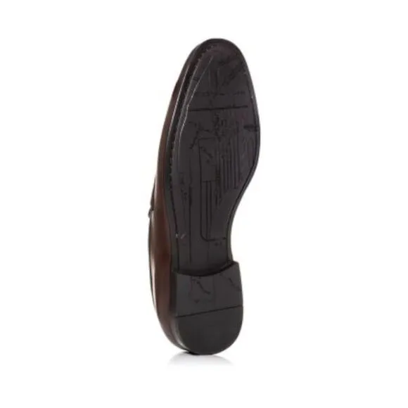 TO BOOT NEW YORK Mens Brown Penny Strap Alek Adam Derrick Loafers Shoes 7.5 M